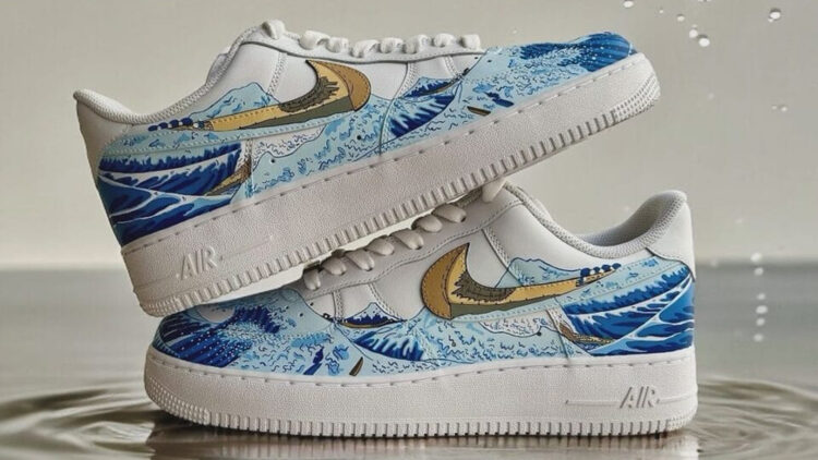 "Great Wave Of Kanagawa" Nike Air Force 1 