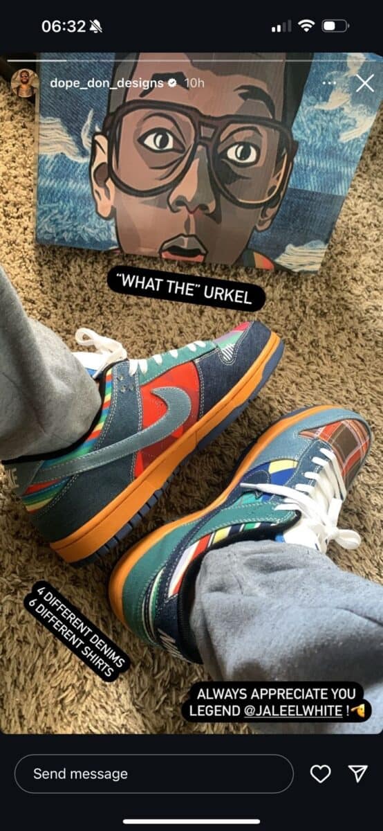 "What The" Urkel Nike Dunk Lows