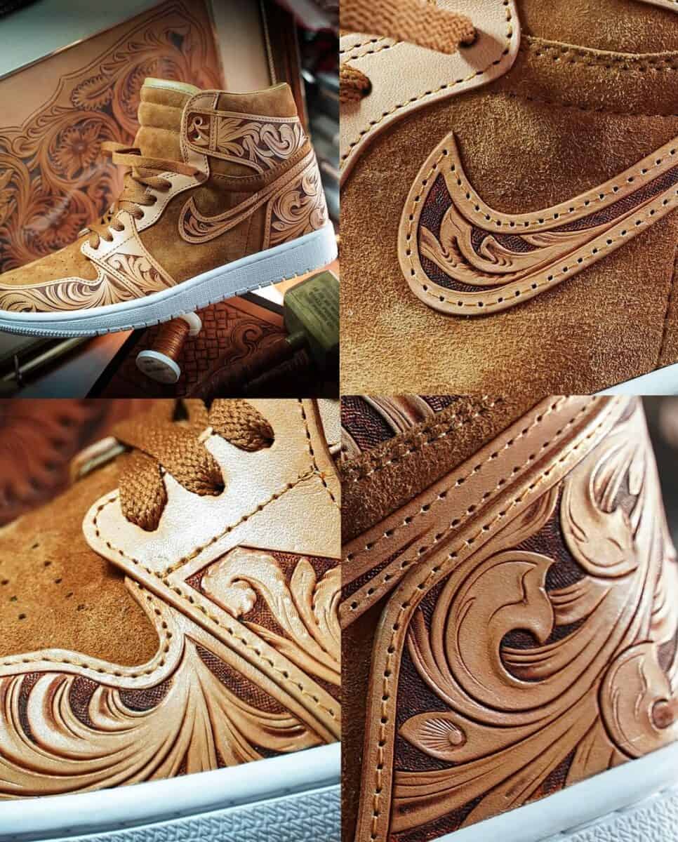 "Hand-Carved" Air Jordan 1 Lux