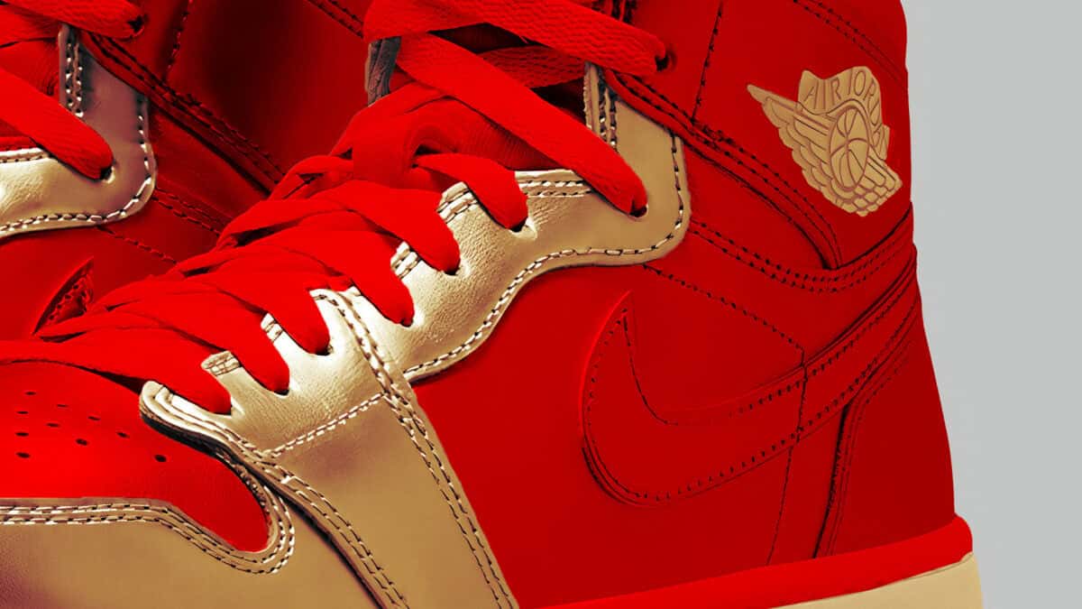 Michael Jackson Air Jordan 1 High Red Gold