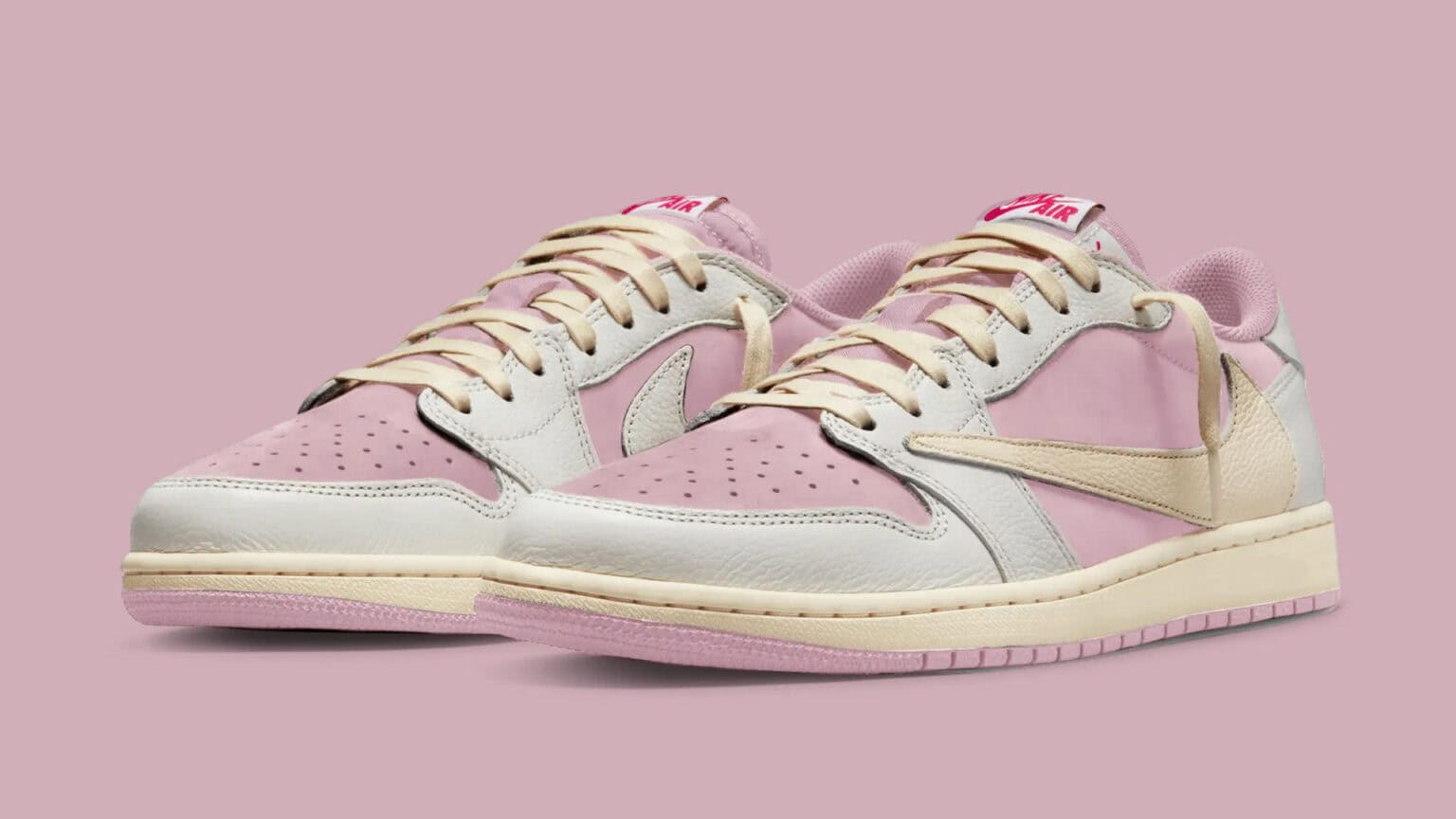 travis scott jordan low pink laces