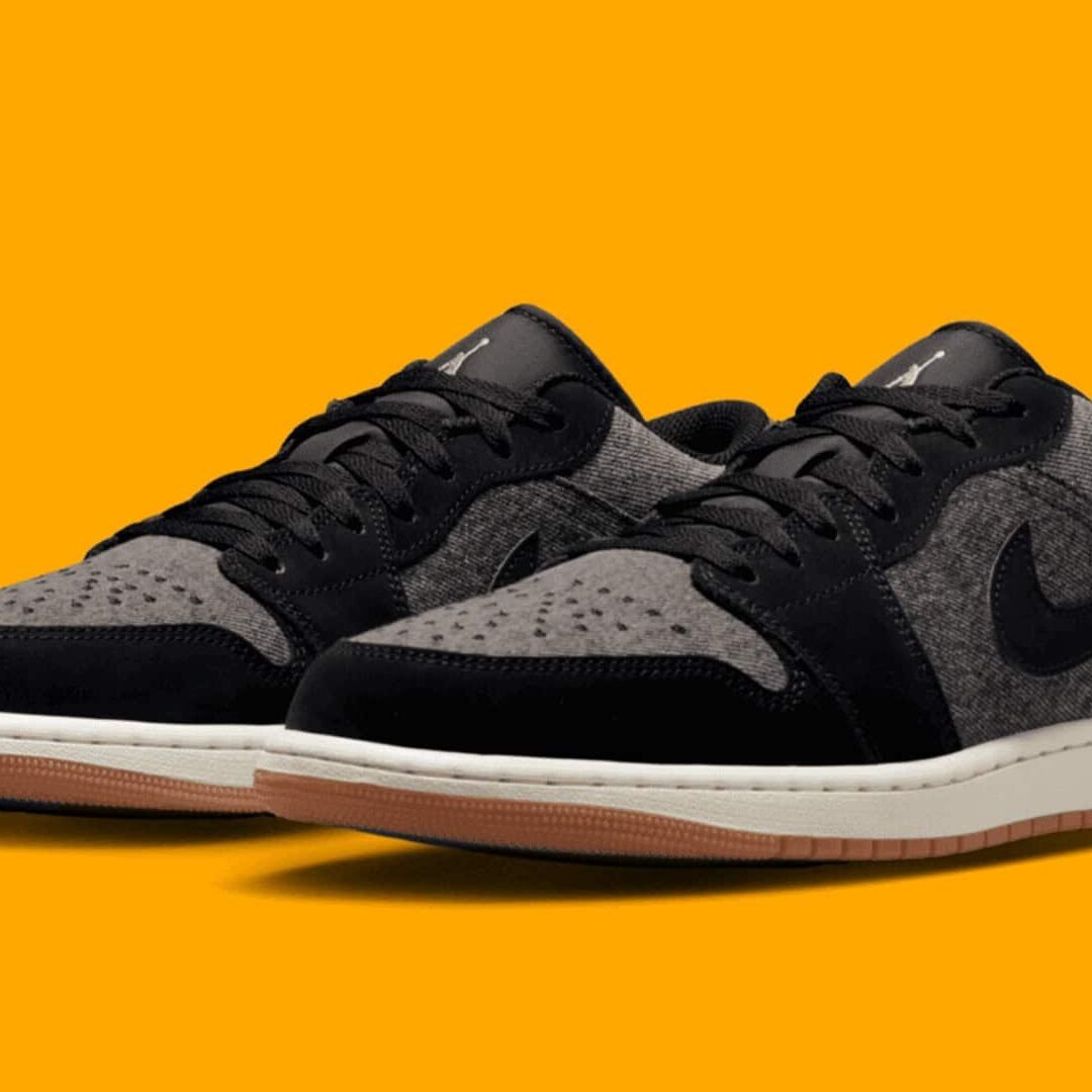 靴 Jordan1 low SE Black Denim 30cm Nike Air Jordan 1 Low “Black Denim/Gum” [Release Date/Price
