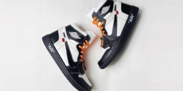 Off-White x Air Jordan 1 High "White/Phantom" Has A Tuxedo Look