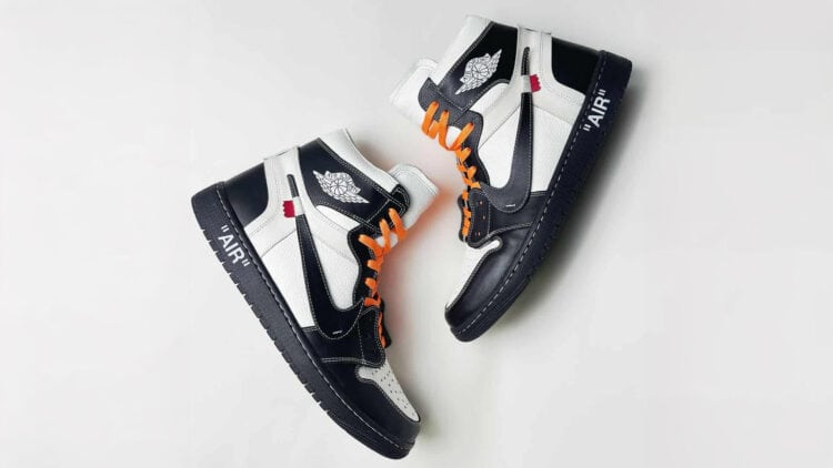 Off-White x Air Jordan 1 High "White/Phantom" Has A Tuxedo Look