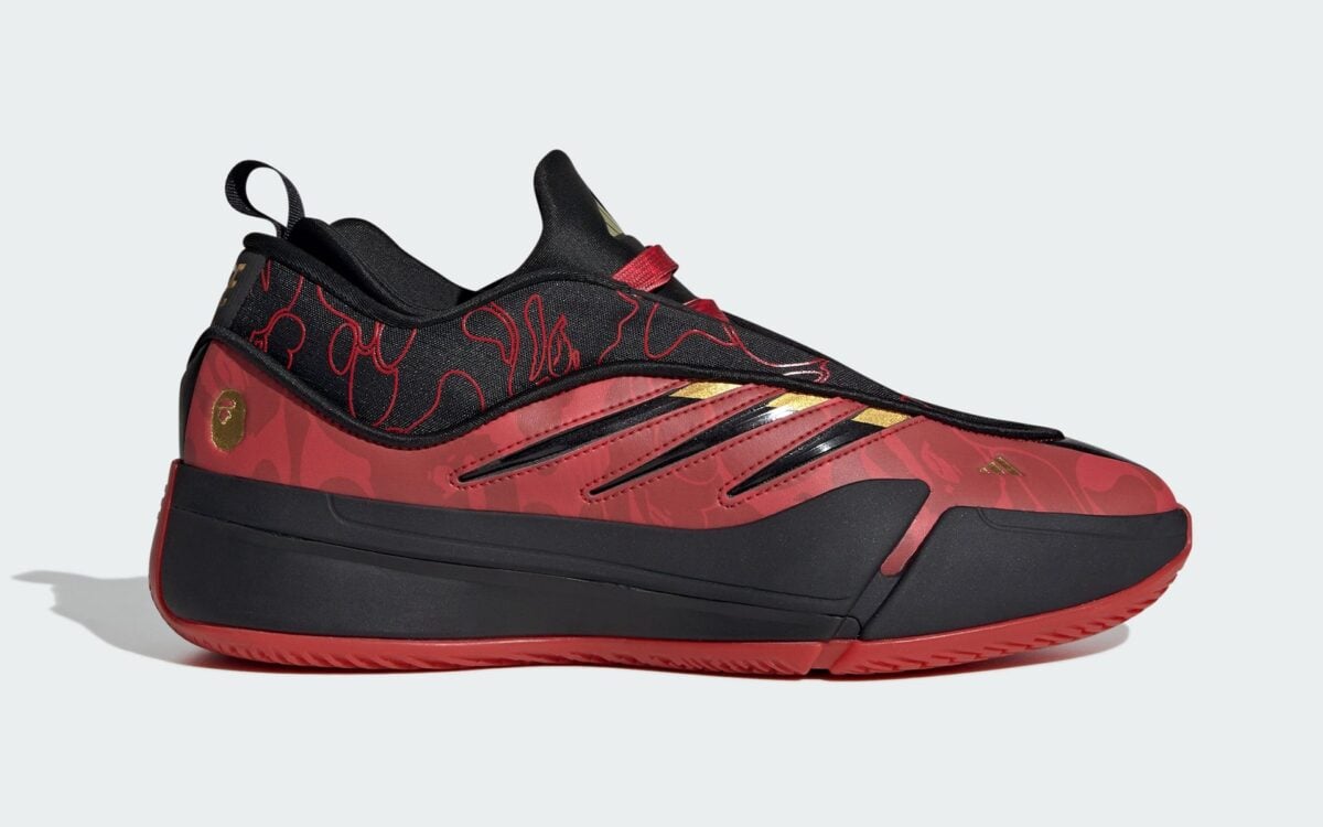 BAPE x adidas Dame 9 in Better Scarlett