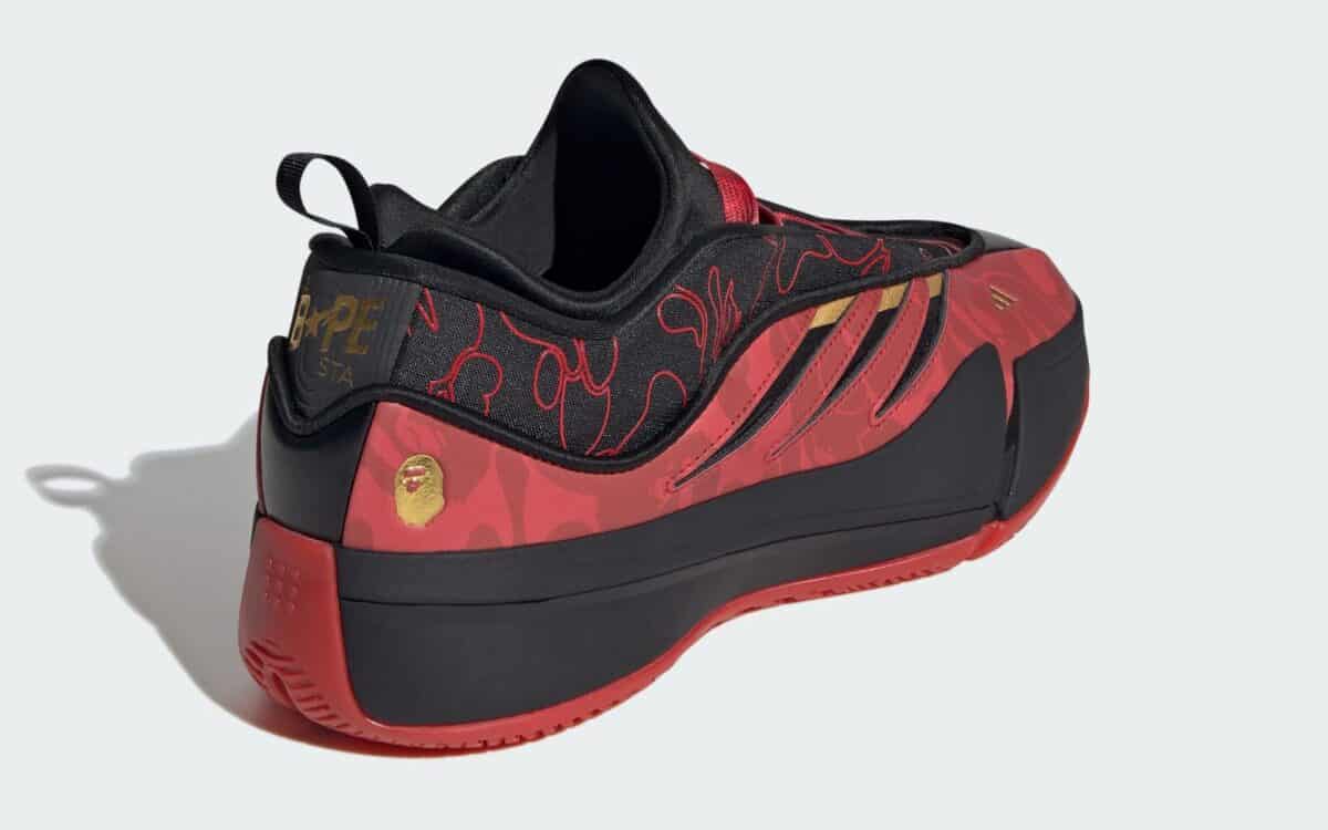 BAPE x adidas Dame 9 in Better Scarlett