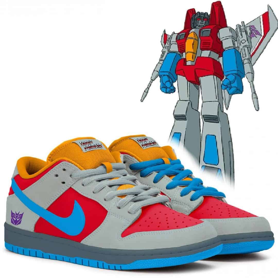  Starscream x Nike SB Dunk Low Sneakers