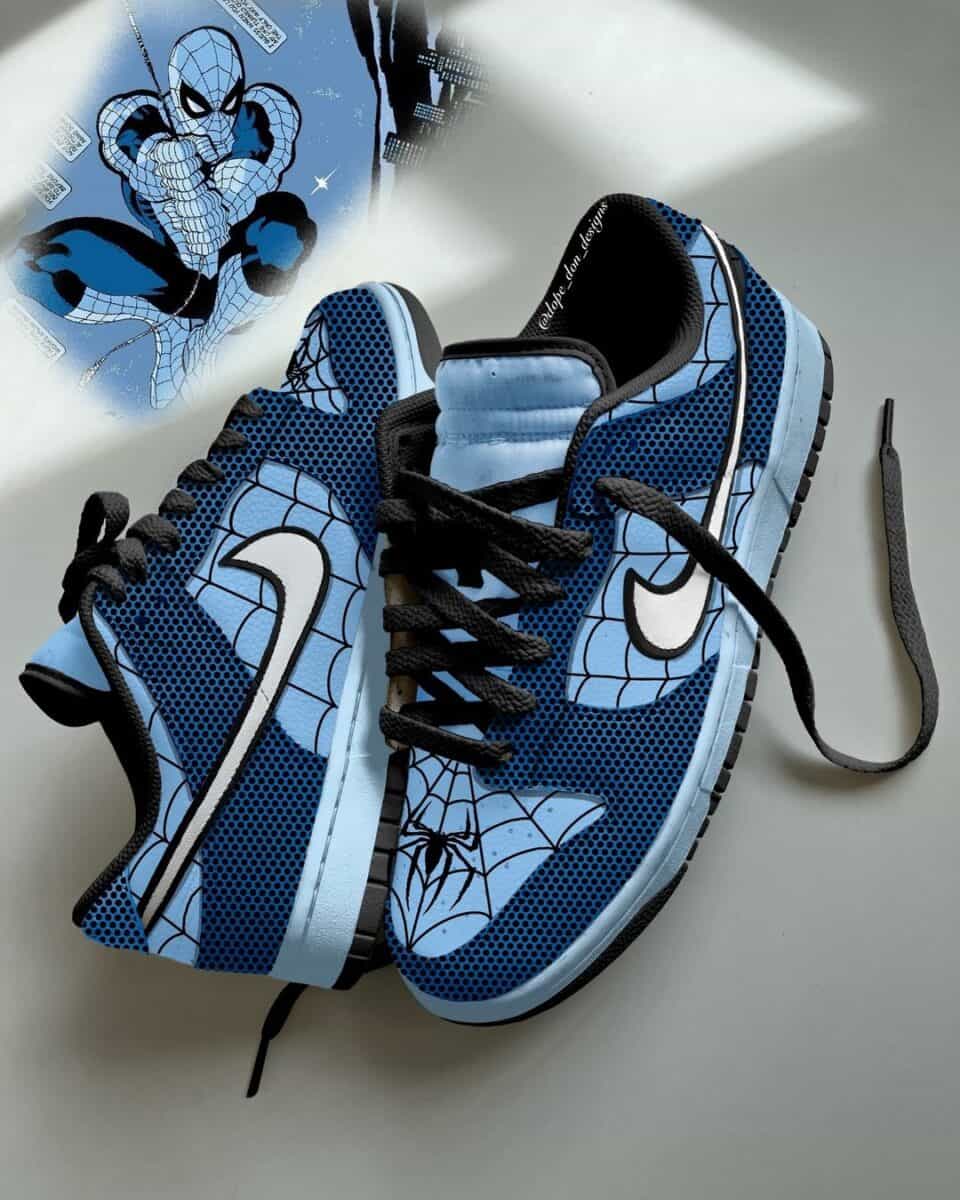 Spider-Man Blue x Nike Dunk Low Custom Nike Sneakers