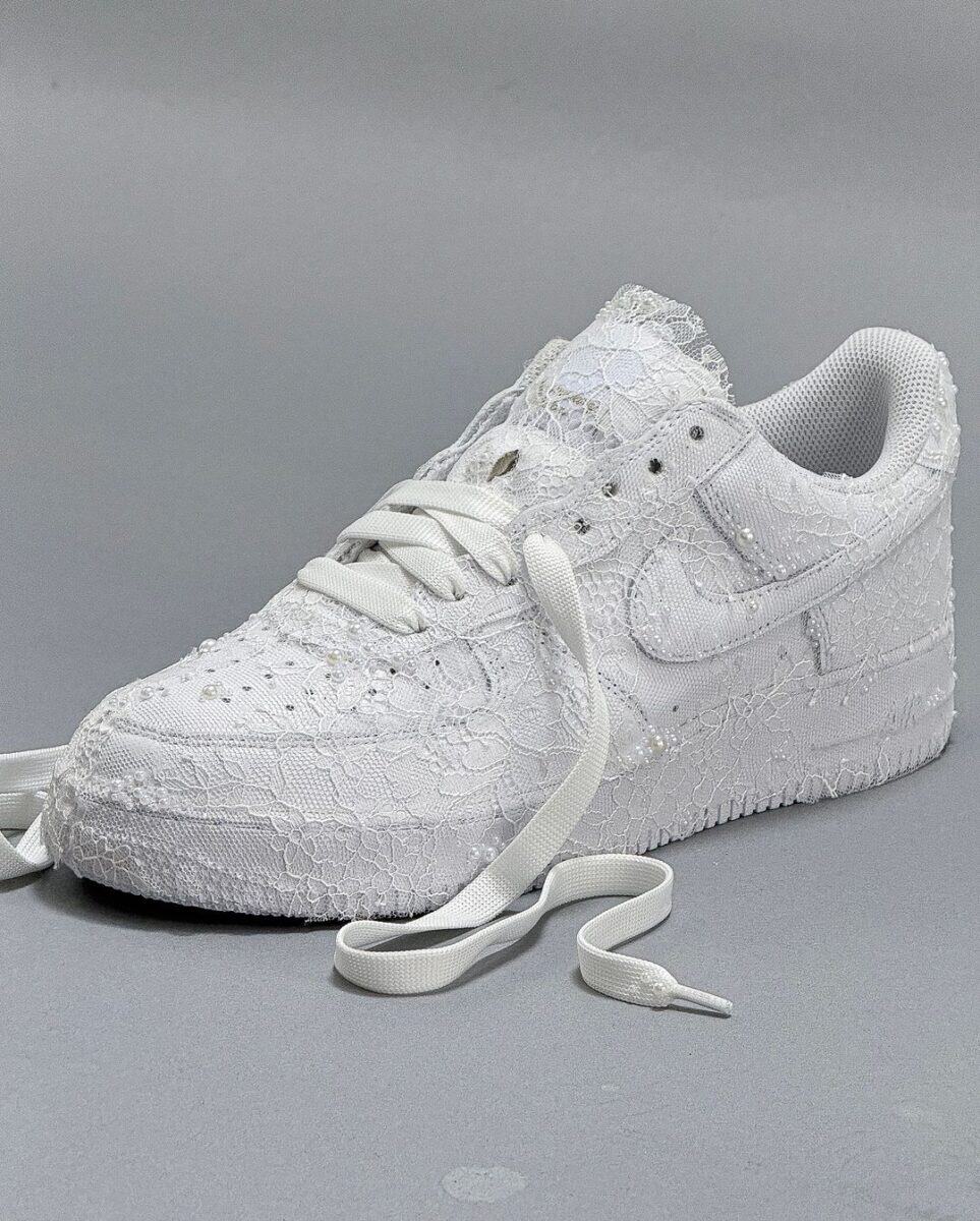 The "White Veil" Air Force 1 s Would Make The Perfect Wedding Sneakers 