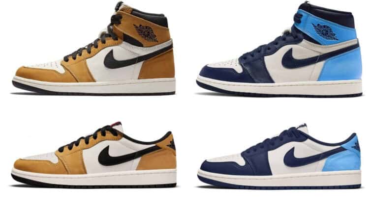 Jordan 1 High OG Colourways Making a Comeback as Low OG's in 2024 & 2025