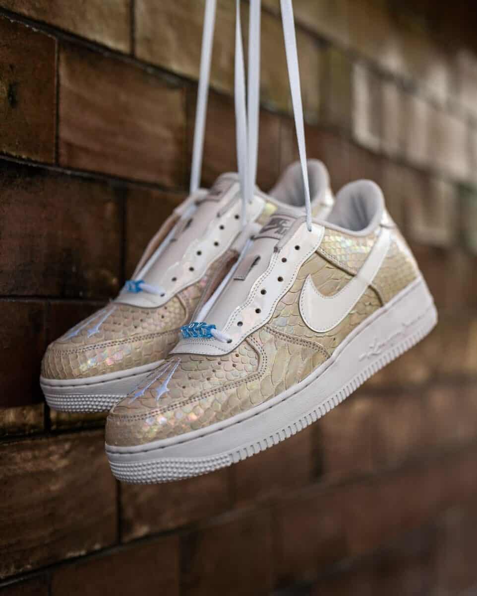 shiny Nocta Nike Air Force 1 Low Pearl