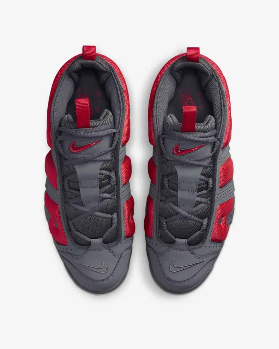 Nike Air More Uptempo Low “Dark Grey/Light Crimson”