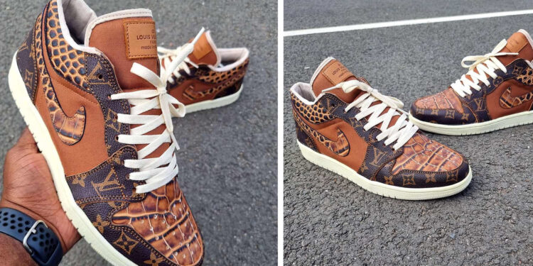 Louis Vuitton Air Jordan 1 Low Monogram Caramel Crisp