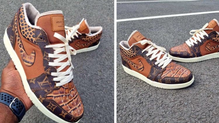 Louis Vuitton Air Jordan 1 Low Monogram Caramel Crisp