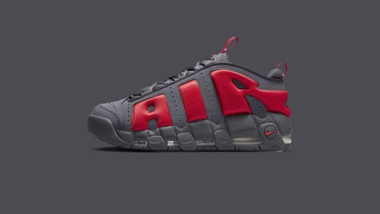 Nike Air More Uptempo Low Dark Grey/Light Crimson