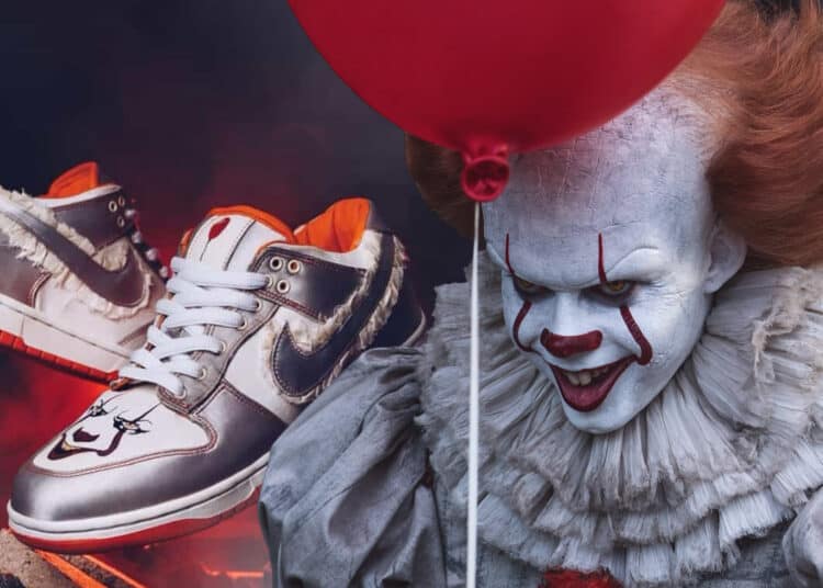 Pennywise Nike Dunk Low Sneakers Halloween