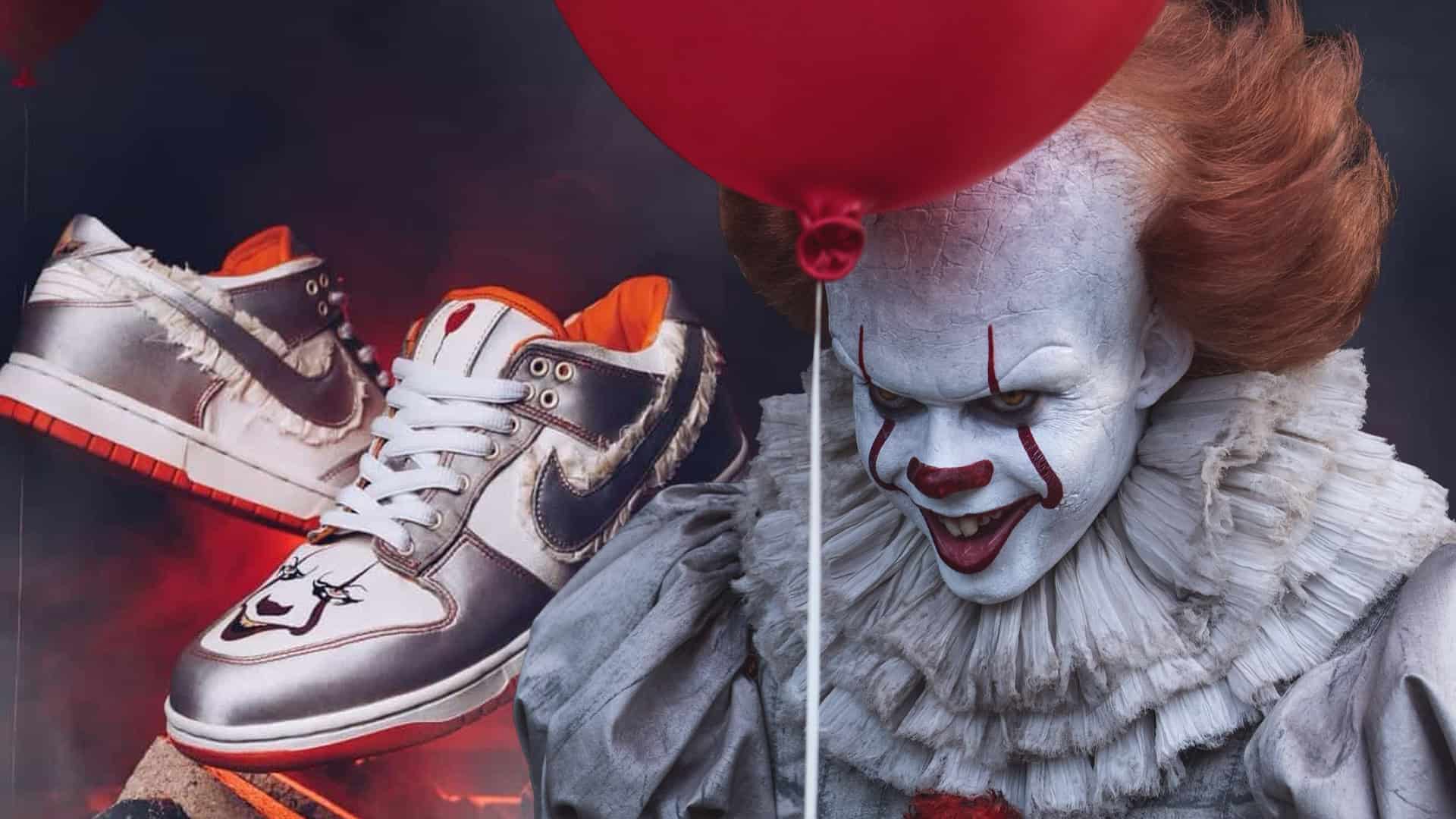 Pennywise Nike Dunk Low Sneakers Halloween