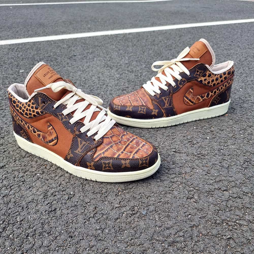 Louis Vuitton x Air Jordan 1 Low "Monogram Caramel Crisp"