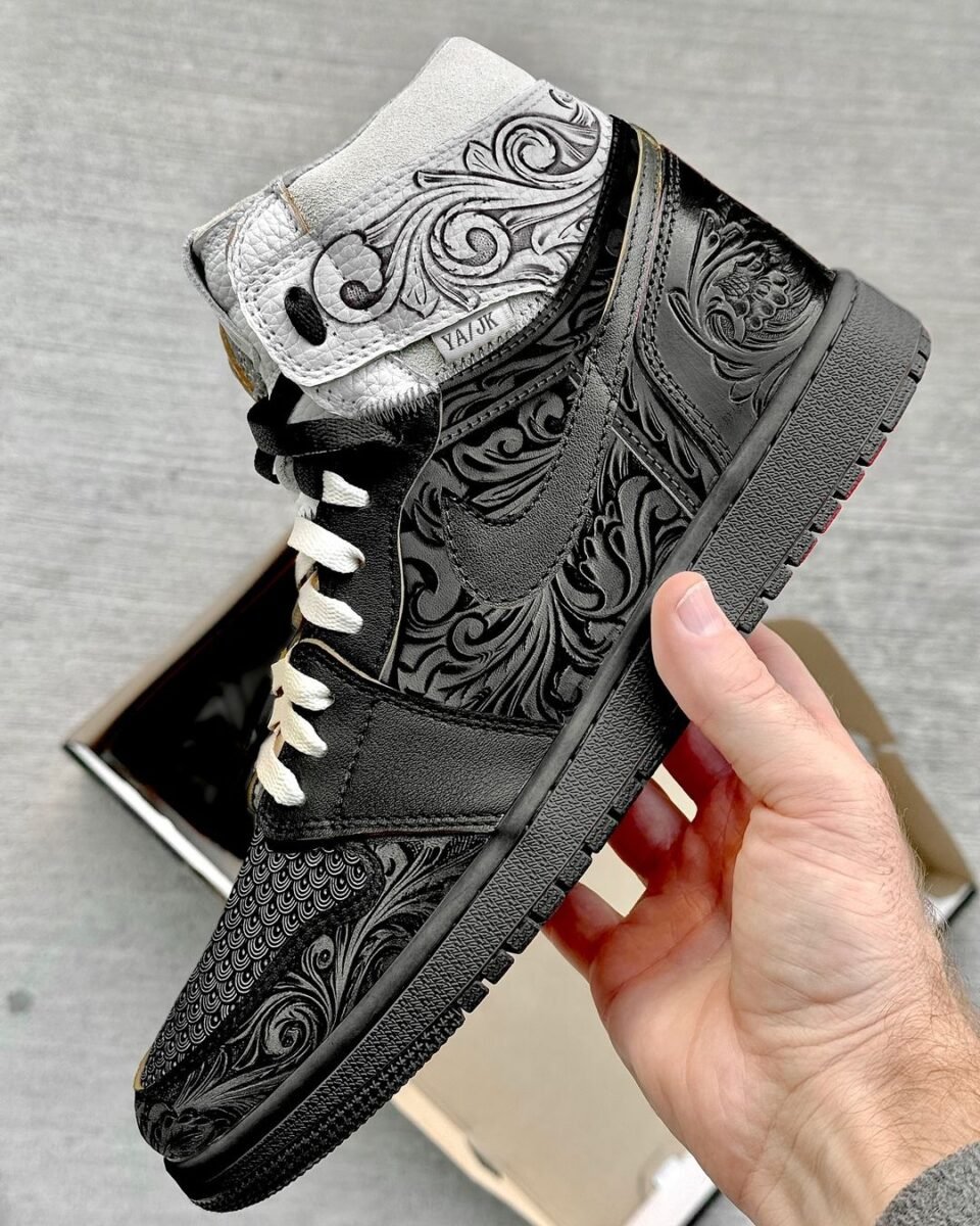 Hand-Carved Leather Union x Air Jordan 1 High