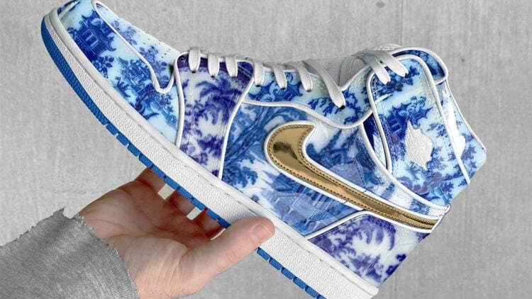 Chinese Blue Porcelain Air Jordan 1 High