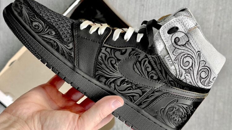 Hand-Carved Leather Union x Air Jordan 1 High