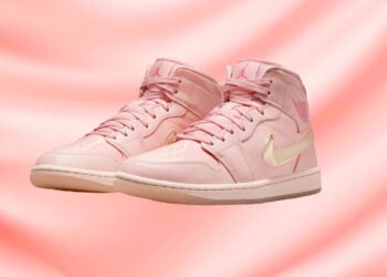 Jordan Brand is set to release a pretty pink mid-top Air Jordan 1 Low for next year's "Valentine's Day" celebrations.