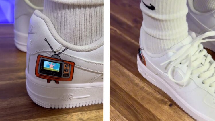 Nike Air Force 1 with a Built-In TV Screen