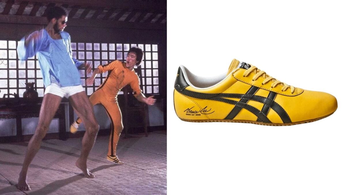 bruce lee ascics yellow black red