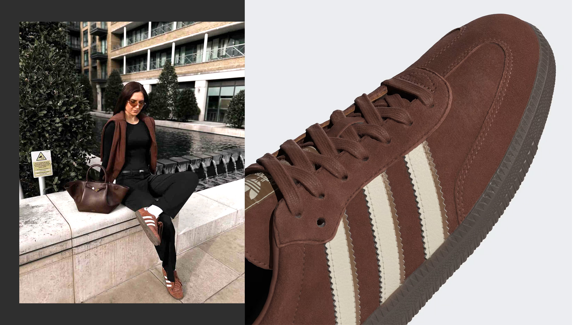 Brown Suede Samba Sneakers