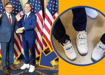 Congressman Jared Moskowitz Air Jordan 11 Legend Blue Sneakers