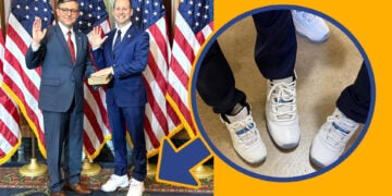 Congressman Jared Moskowitz Air Jordan 11 Legend Blue Sneakers