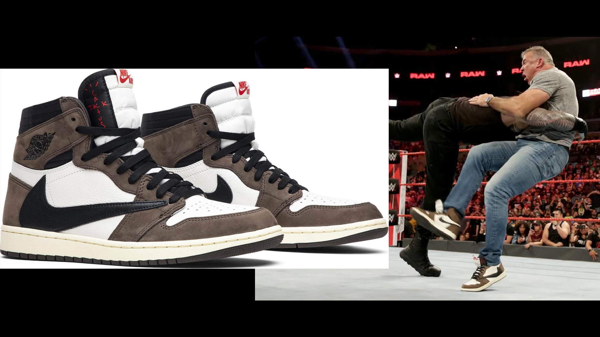 Shane McMahon Travis Scott x Air Jordan 1 High OG Mocha