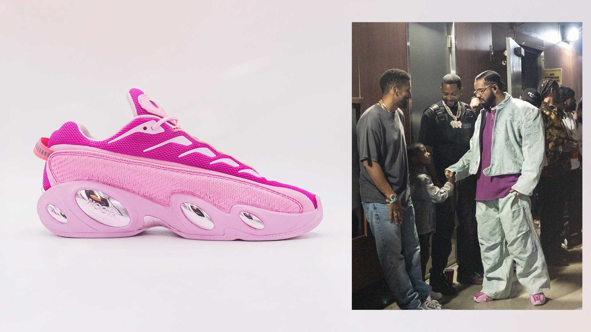 Drake Custom Pink Nike Nocta Glide