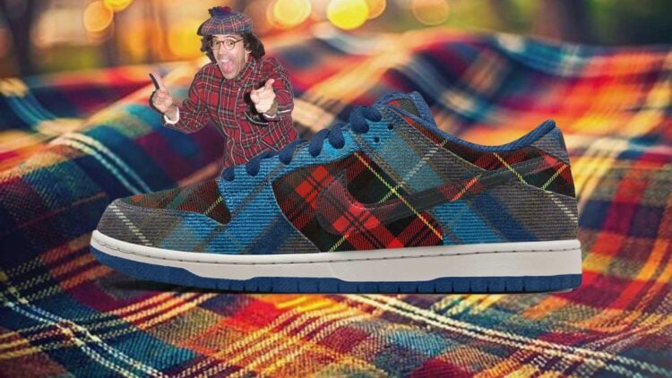 Nardwuar Nike SB Dunk Low plaid