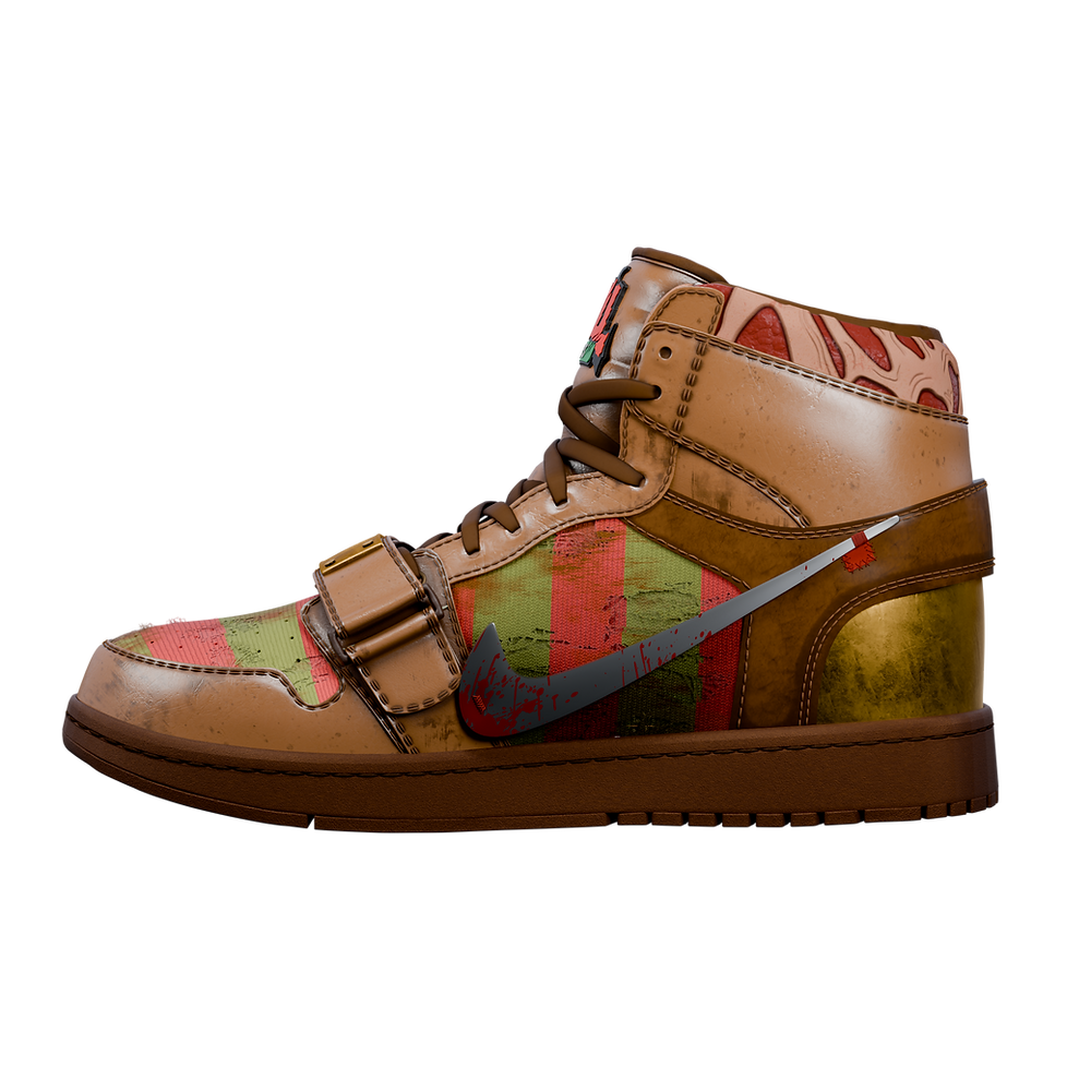 Freddy Krueger-Inspired "Burnt Dreams" Air Jordan 1 Sneakers