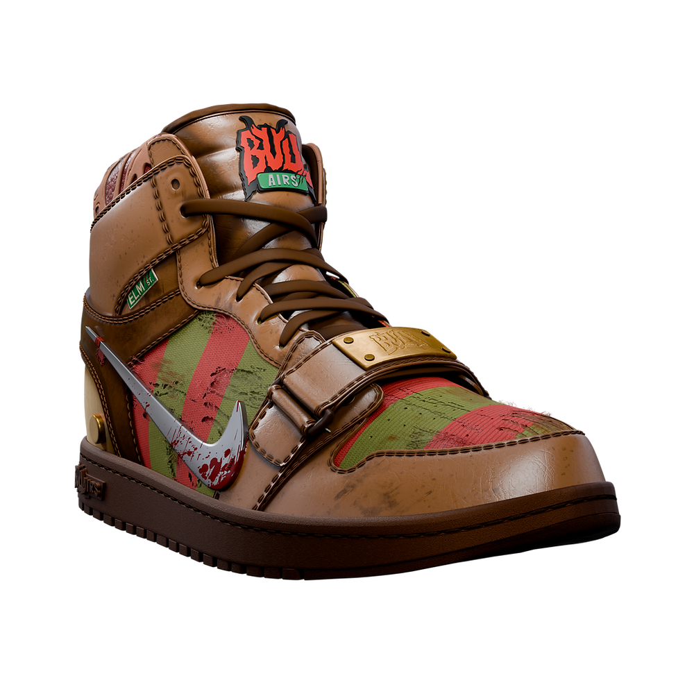 Freddy Krueger-Inspired "Burnt Dreams" Air Jordan 1 Sneakers