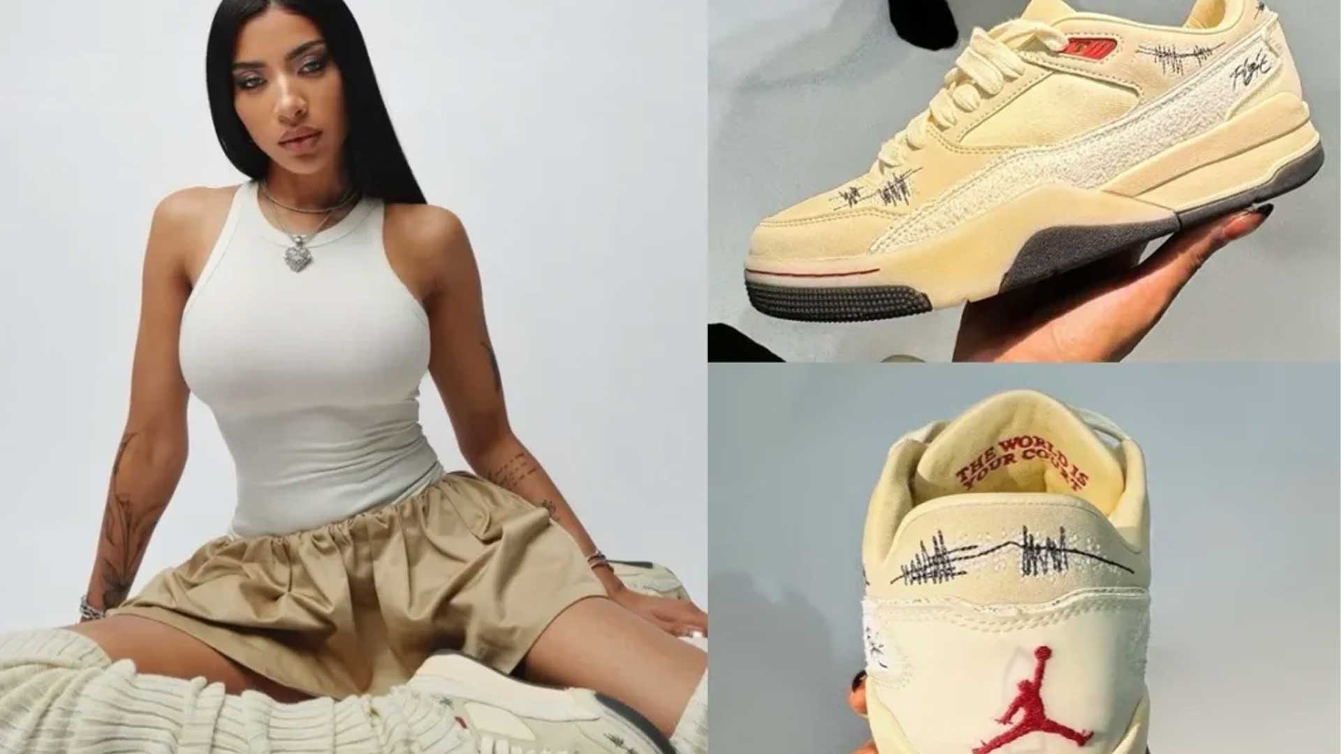 Who Decides War x Jordan Flight Court "Coconut Milk"