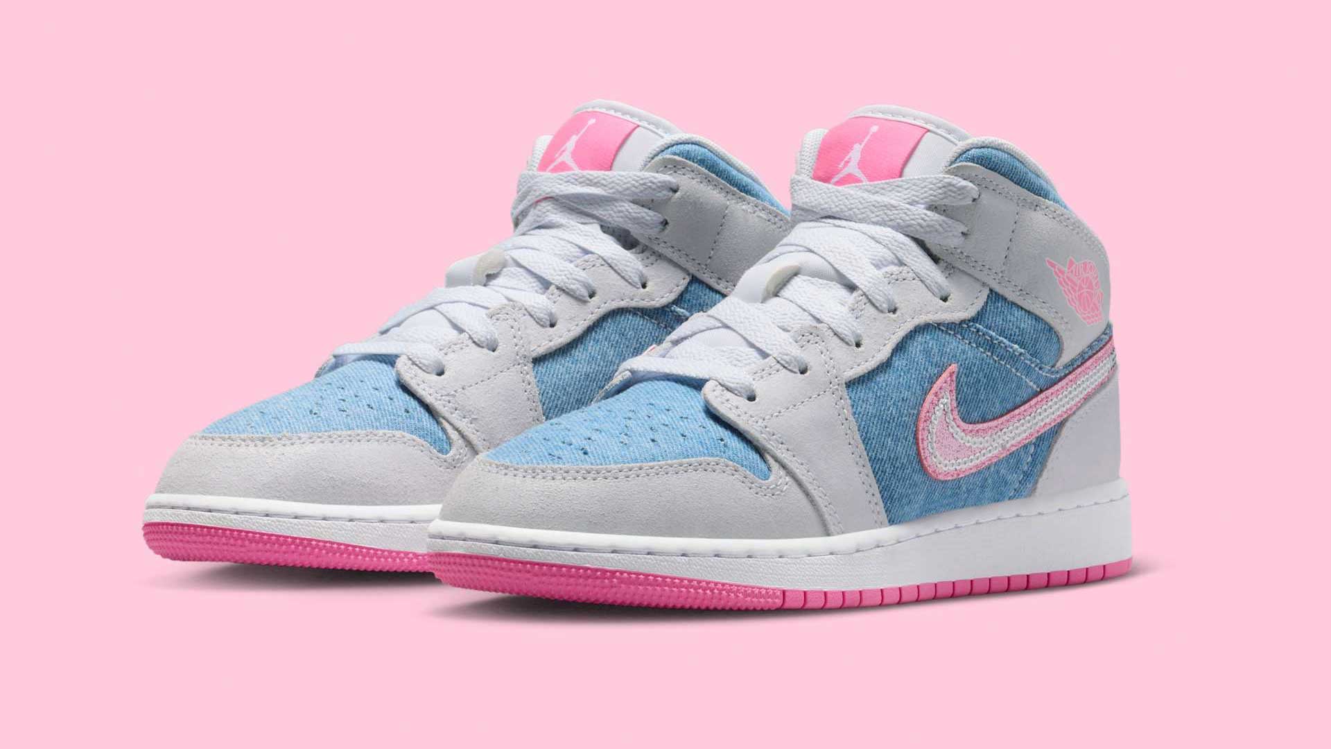 Air Jordan 1 Low and Mid "Denim Sequin"