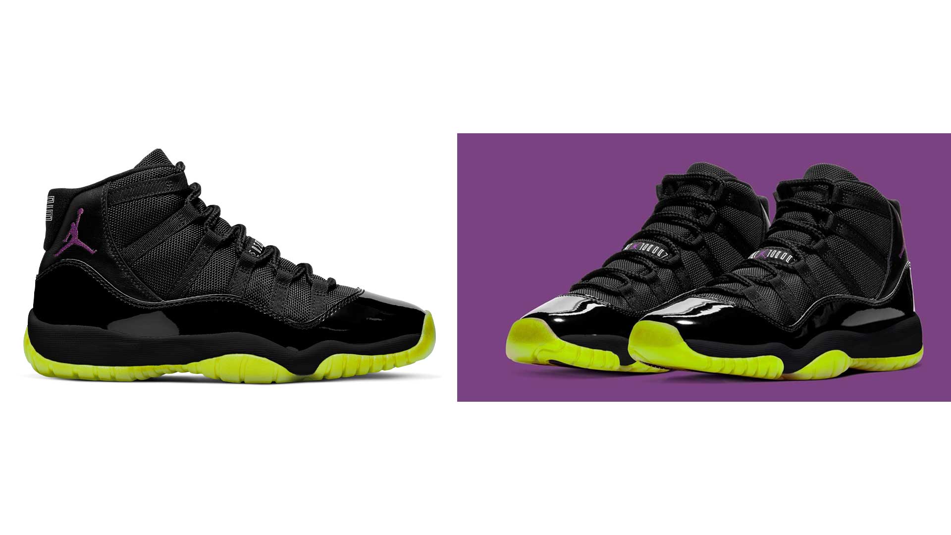 Air Jordan 11 "Black/Barely Volt" kids