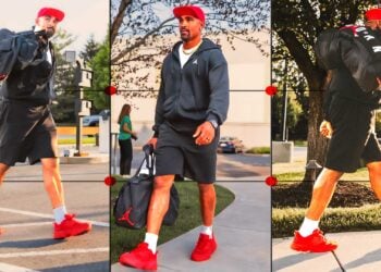 Jalen Hurts Red Jordan Trunner O/S Infrared