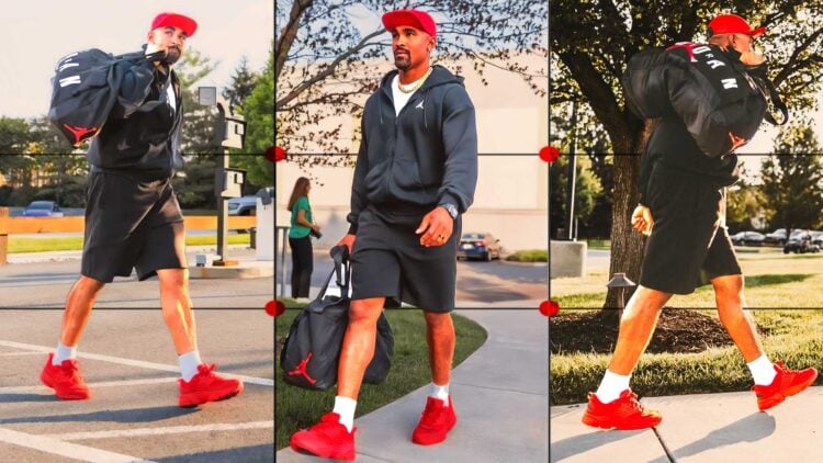 Jalen Hurts Red Jordan Trunner O/S Infrared