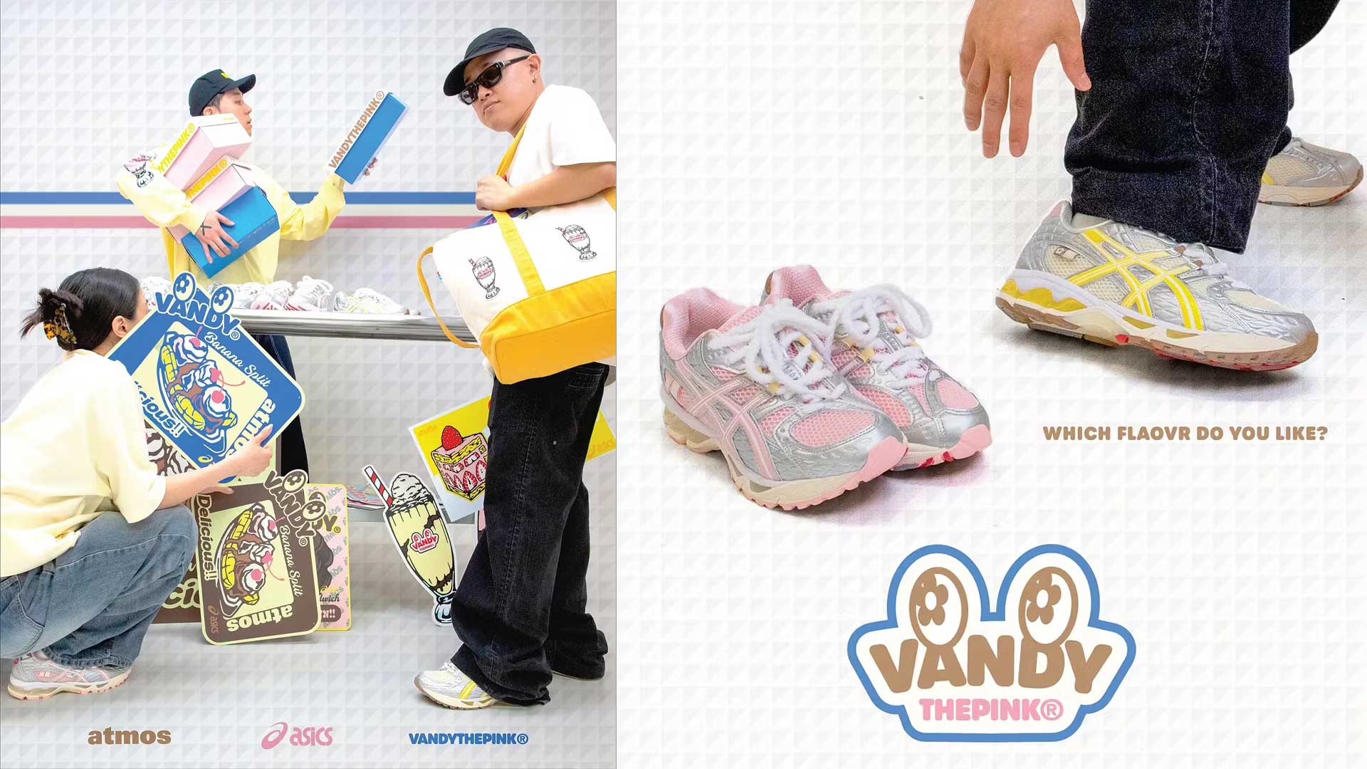 VandythePink x atmos x ASICS GEL-Nimbus 10.1 "Banana Split" Pack