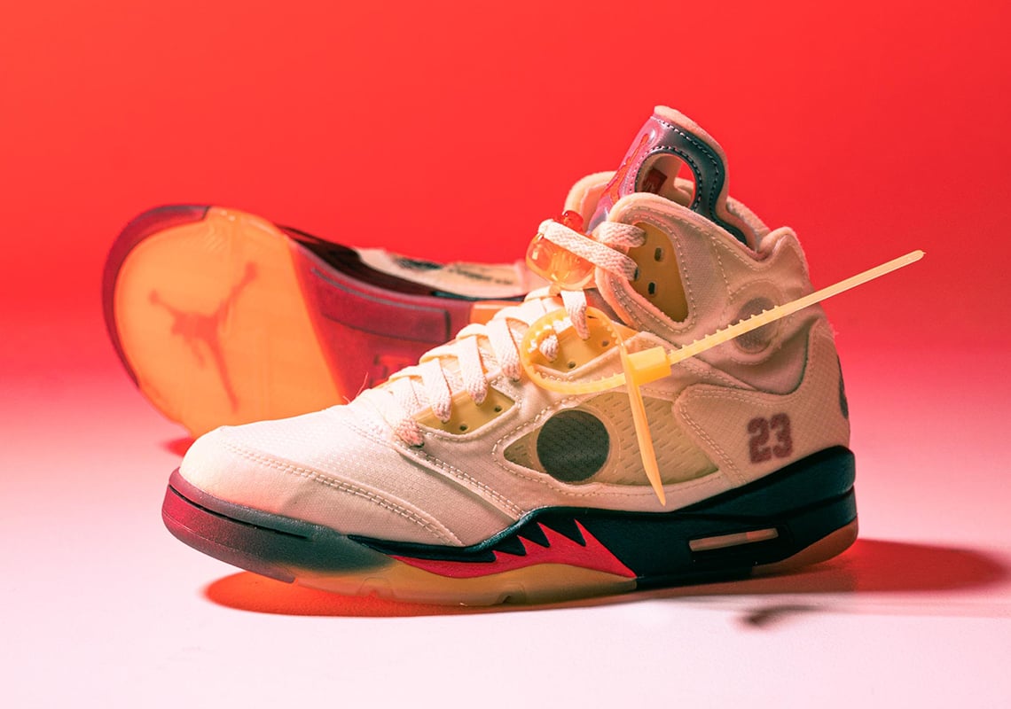 Off-White x Air Jordan 5 "Sail" (2020)