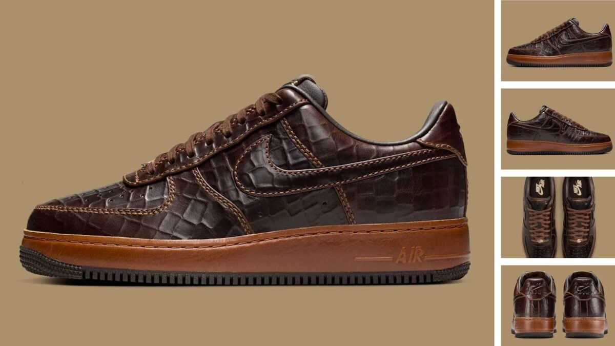 Nike Air Force 1 Low “Brown Croc Skin Leather”