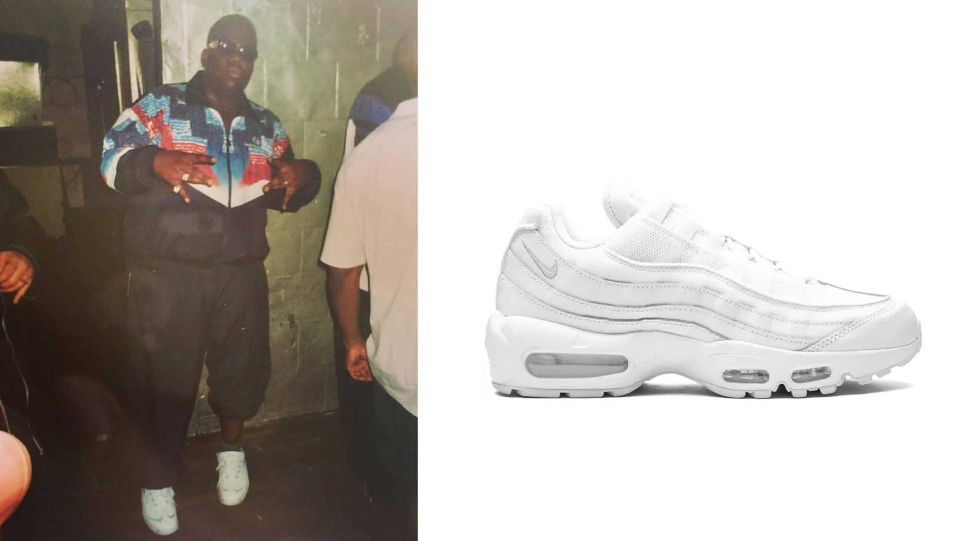 Nike Air Max 95 white Notorious BIG Sneakers Biggie