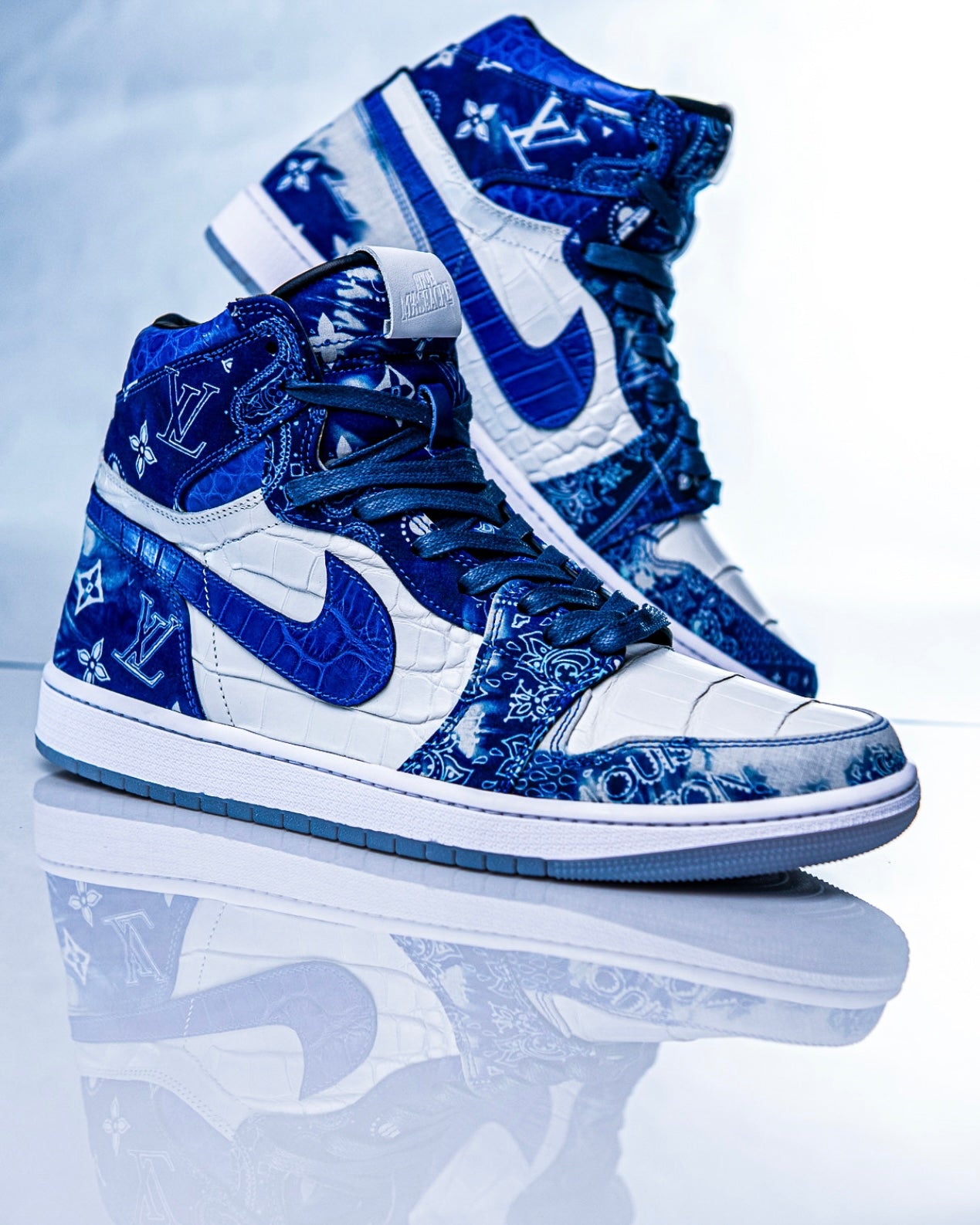 Louis Vuitton Bandana Air Jordan 1 High