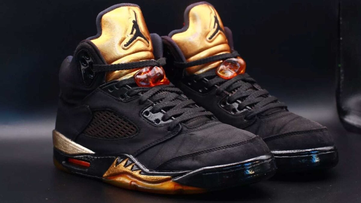 Air Jordan 5 Retro OG Satin "Black & Gold"