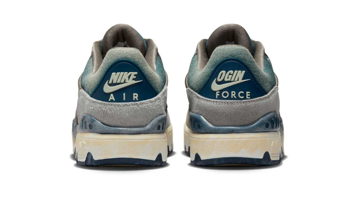 Levi’s x Nigo x Nike Air Force 3 Low Olive Gray/Summit White/Navy/Metallic Pewter Heel
