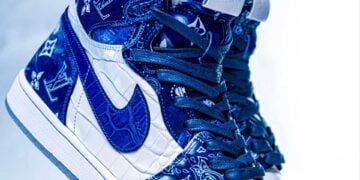 Louis Vuitton Bandana Air Jordan 1 High