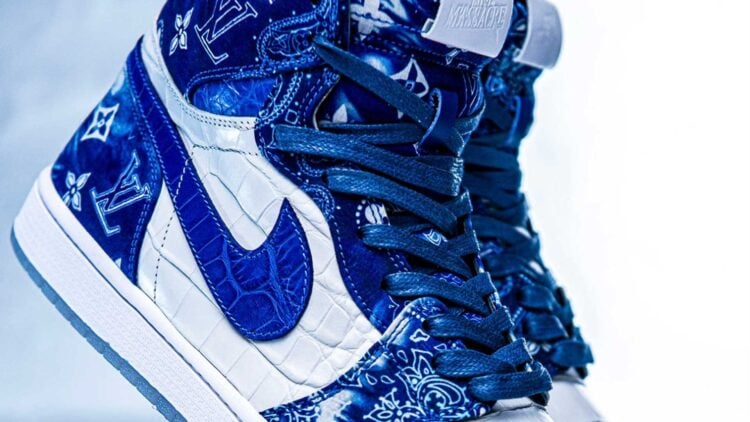 Louis Vuitton Bandana Air Jordan 1 High